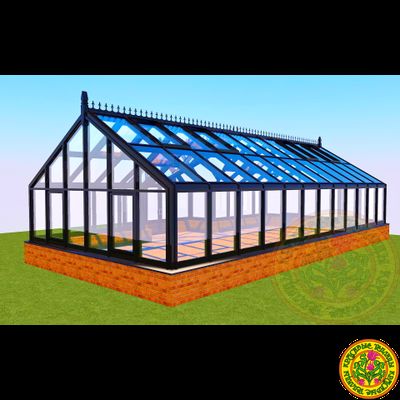 Зимняя английская теплица с холлом АГАТА размером 5500 х 11000 мм