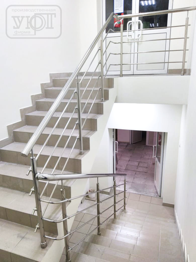 л-7/3. лестница (ограждение: нержавеющая сталь)