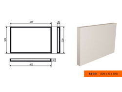 Фасадный Боссаж (Руст) из пенополистирола с покрытием LEPNINAPLAST(Лепнинапласт)  БВ-3/3