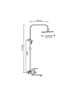 Гарнитуры для ванны и душа FRAP F2442