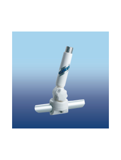 Крепление антенны Glomex RA147 на рейку/трубу Ø22-25мм поворотное с удлинителем 100мм из белого нейлона