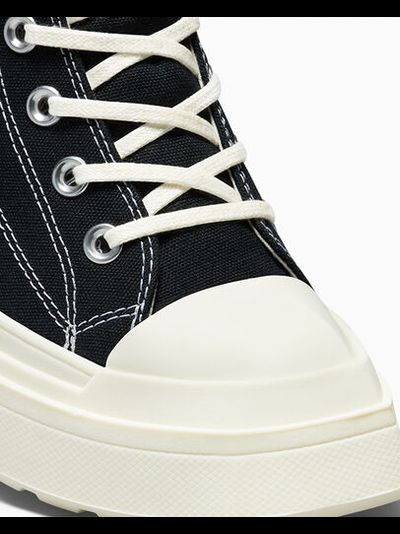 Кеды Converse Chuck 70 De Luxe Wedge Platform черные на каблуке A06478C