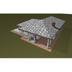 Одноэтажный дом с тремя спальнями 140м² (S110)