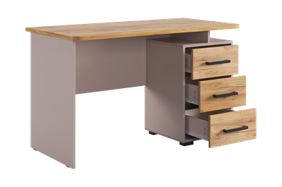 Стол компьютерный 1200 Лайт-2 кашемир/дуб крафт золотой