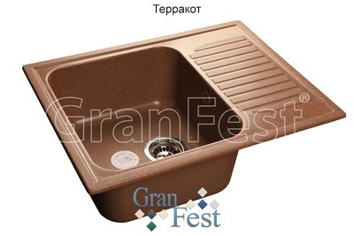 Керамическая мойка Granfest Гранфест GF-S645L реверсивная 1 секционная мойка