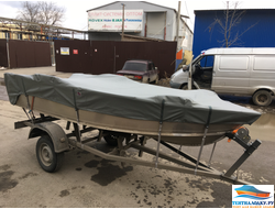 Тент на лодку РИВЕРБОТ 390 С КРЕНОЛИНАМИ