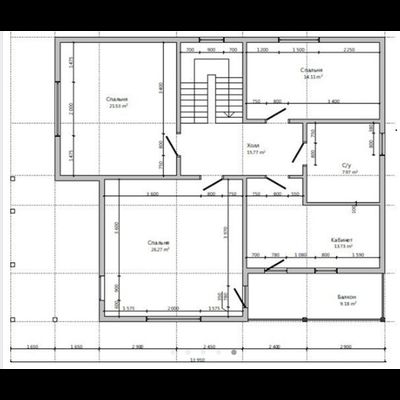 Двухэтажный каркасный дом с пятью спальнями 233м² (SK59)