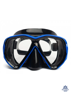 Маска с трубкой Sargan "НЕРО" черно-синий