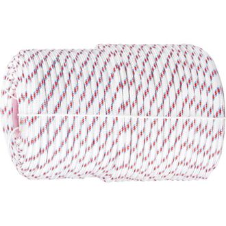 Фал плетеный полипропиленовый с сердечником, 16-прядный, 8 мм, бухта 100 м, 520 кгс Россия Сибртех