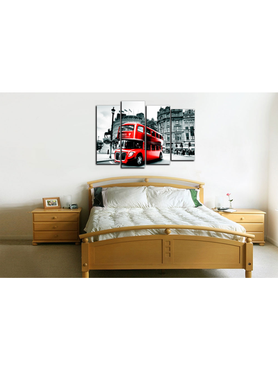 Модульная картина "Лондонский автобус"