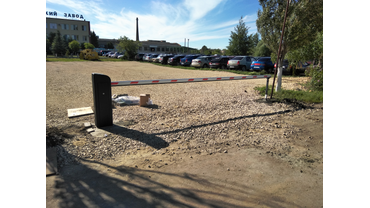 Установка автоматического шлагбаума, стрела 6 метров. 