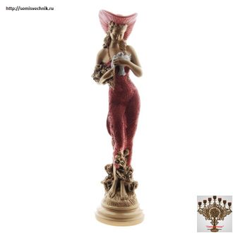 Статуэтка &quot;Дама с голубем&quot;, цвет красный (Figurine &quot;Lady&quot;)