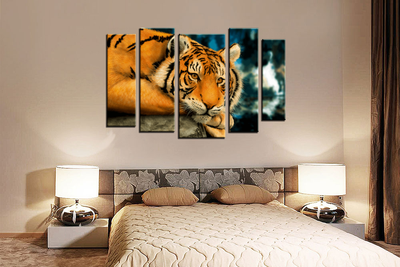 Модульная картина "Грустная кошка"