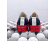 Вид сзади черные гарсоны с белыми вставками Кеды Converse Comme des Garcons Play A01795C