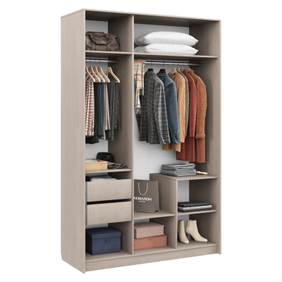 Муза 25 Шкаф 3-х створчатый Тира/кадена вуд (1382*2205*554мм)