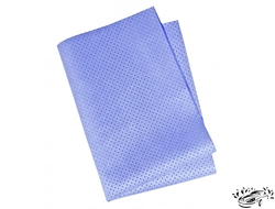 Замша искусственная перфорированная синяя SALPA