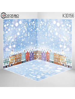 Фотофон 3D пазловый «Снежная улочка»