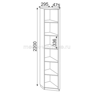 Стеллаж угловой ГЛЭДИС М-25