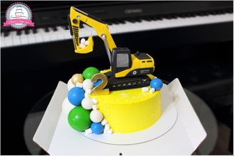 Торт с экскаватором