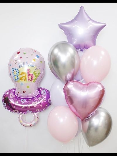 НАБОР ШАРОВ С ГЕЛИЕМ НА ВЫПИСКУ ДЛЯ ДЕВОЧКИ №132