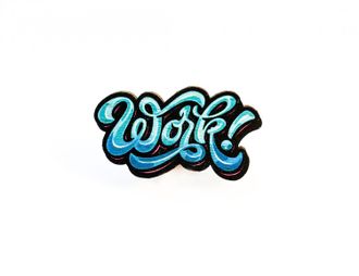 Деревянный значок Waf-Waf Work
