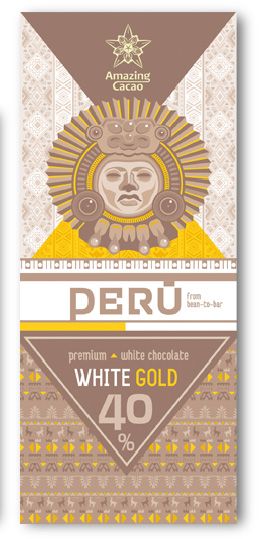 Белый шоколад 40% Amazing Сacao White Gold Перу , 80 гр