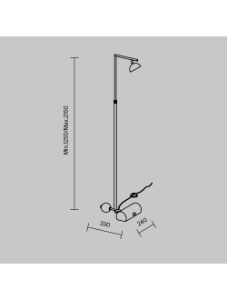 Напольный светильник (торшер) Pikant, MOD372FL-L10BS3K