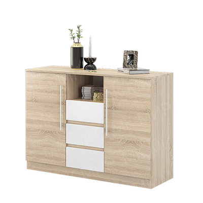 Софи Комод 1,3 (1300*930*440мм) дуб сонома/белый