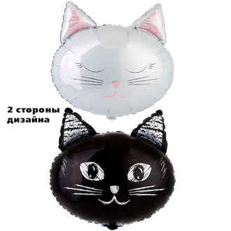 Фольгированная фигура "Черно-белый кот"