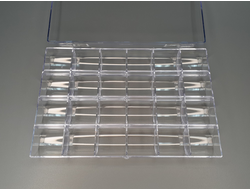 Коробка 24 ячейки для камней, акрил (18*12*2,4 см, 110 г) №25780