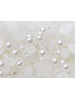 Полубусины,10 мм, цвет  белый
