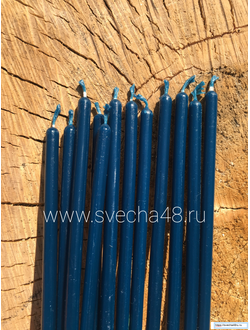 Свеча синяя №40 (2 часа горения).