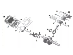 Коленчатый вал, поршень, цилиндр Patrul 800 SWT