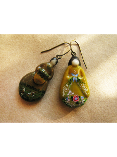 Восточные серьги-лепестки &quot;Азхар. Легенда о царевне цветов&quot;