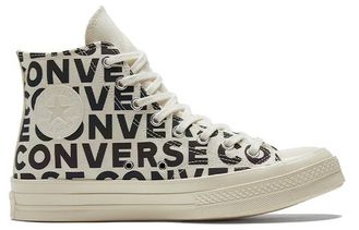 Кеды Converse Chuck 70 черно-белые высокие с надписью
