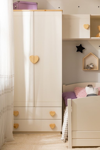 Шкаф 2-створчатый ТК №1 комбинированный из массива сосны 82 Х 60 Х 160 см