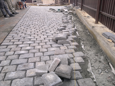Тротуарная плитка брусчатка "средневековая"