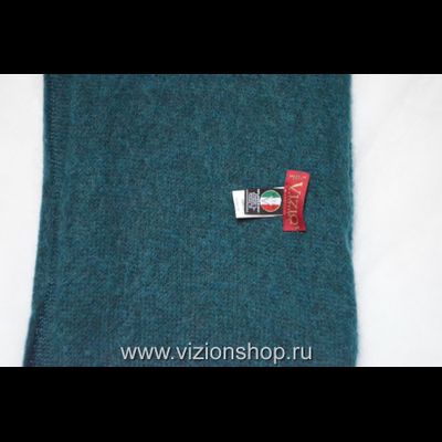 Вязаный берет изумрудного цвета с пайетками Италия Vizio 6457