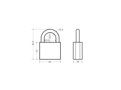 Замок навесной ВС2С-601 Аллюр черный [6423]