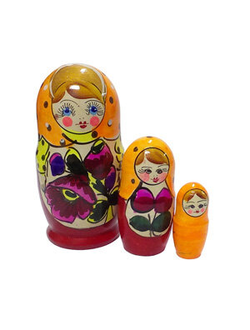 Матрешка 3 в 1 расписная