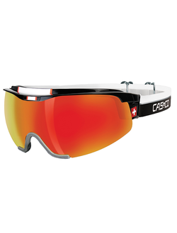 Визор для беговых лыж и биатлона CASCO Spirit Carbonic black-red SWISS Edition