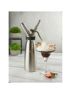 Сифон (кремер) для взбивания сливок 0,5 л (до +70°C), нержавеющая сталь