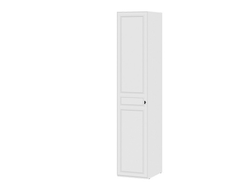 Спальня ПАНДОРА - Шкаф для белья (левый) Белый снег/Белый матовый