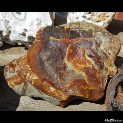 Симбирцит (Кальцит) — галтовка рекой