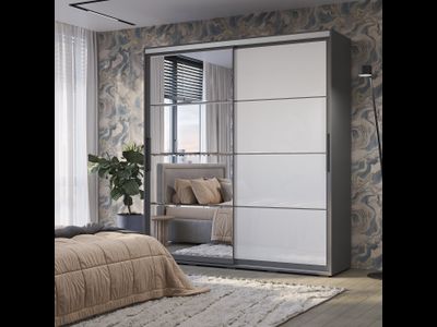 Шкаф-купе Крафт-6 (лдсп) (Графит), Ш1962хВ2176хГ59 мм