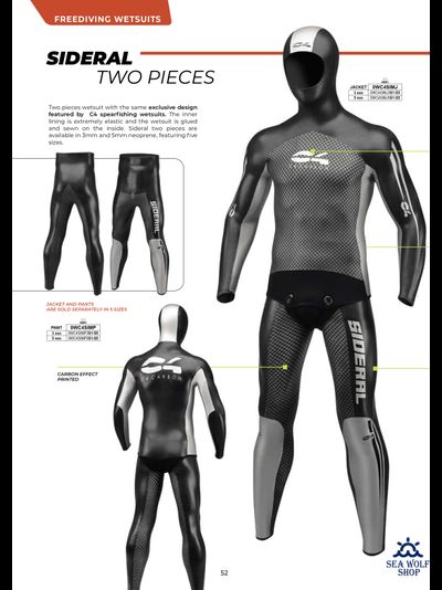 Гидрокостюм неопрен 5мм C4 SIDERAL MAN р.4/L-52/54