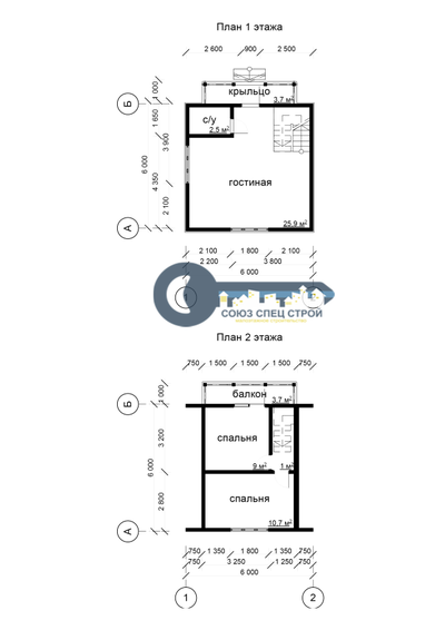 Д-12 ДАЧНЫЙ ДОМ ИЗ БРУСА:ГАБАРИТНЫЕ РАЗМЕРЫ: (7Х6М), ОБЩАЯ ПЛОЩАДЬ: 72М²