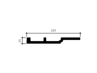 Карниз 6.50.803 - 25*220*2000мм