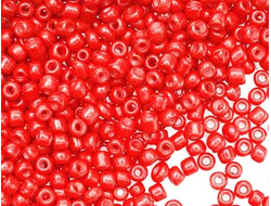 Бисер Китайский № 8-45 красный непрозрачный, 50 грамм
