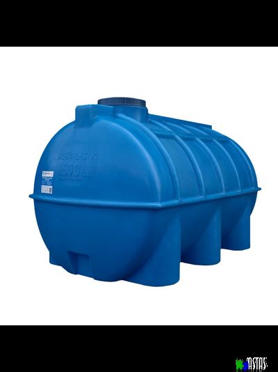 Емкость 1500 литров горизонтальная синяя